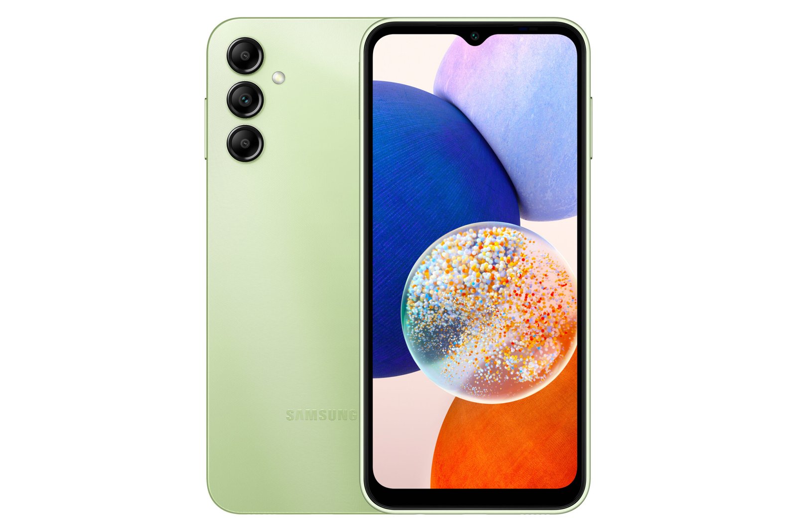 001 galaxy a14 5g light green front